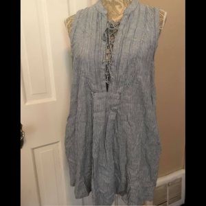 VEUC Free people striped tie dress or tunic.